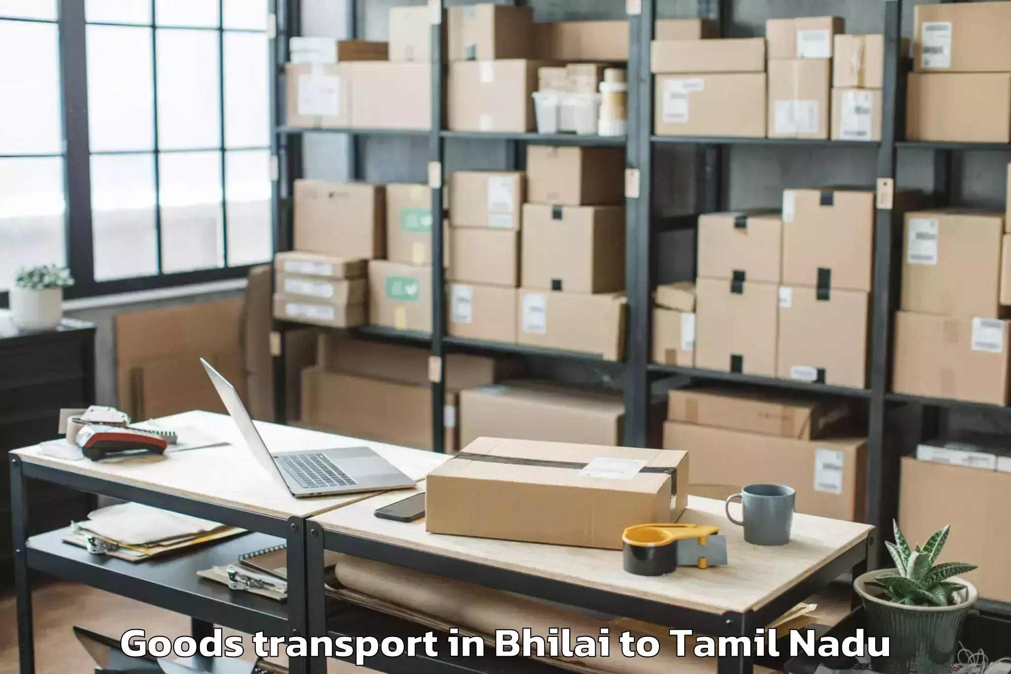 Expert Bhilai to Thanjavur Airport Tjv Goods Transport